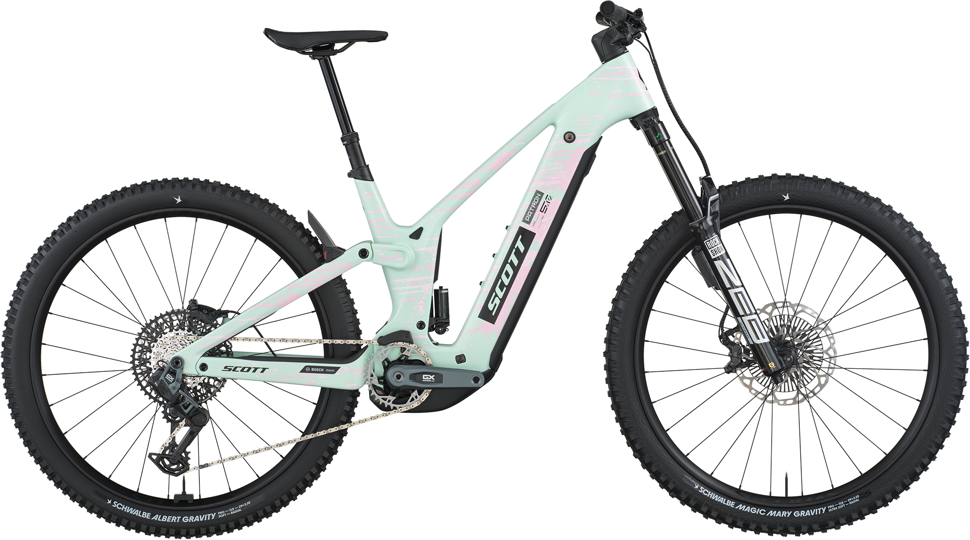 Scott Patron ST eRIDE 900 el-mountainbike i mistyade green, touring-orienteret geometri