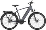 Gazelle Ultimate C5+ herre elcykel i mat grå med remtræk