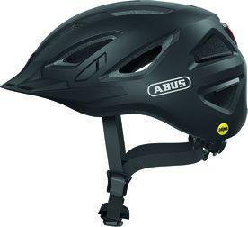Abus Urban-I 3.0 MIPS cykelhjelm i sort med clip-on LED-baglygte