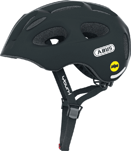 Abus Youn-I MIPS juniorcykelhjelm i sort til børn