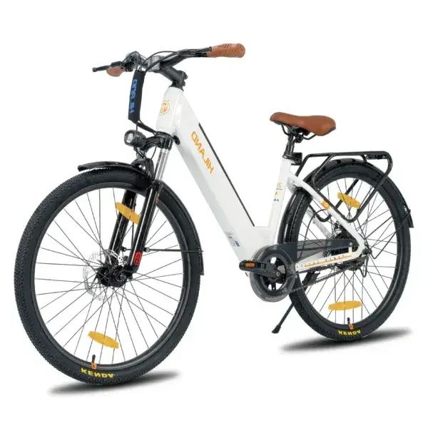 Hiland Nexus elcykel med step-through stel i sort