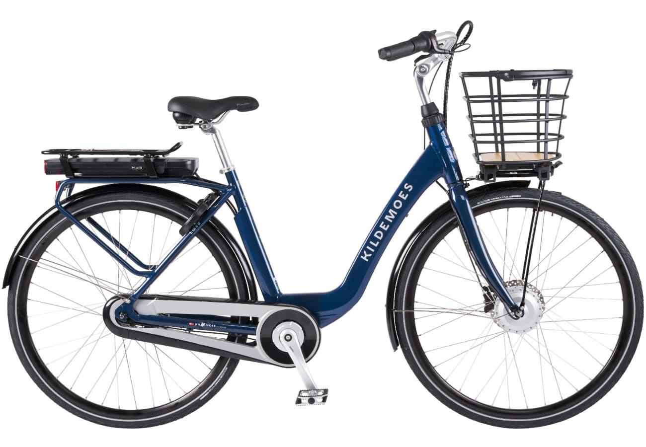 Kildemoes Læsø Egoing dame elcykel i blå med lav indstigning